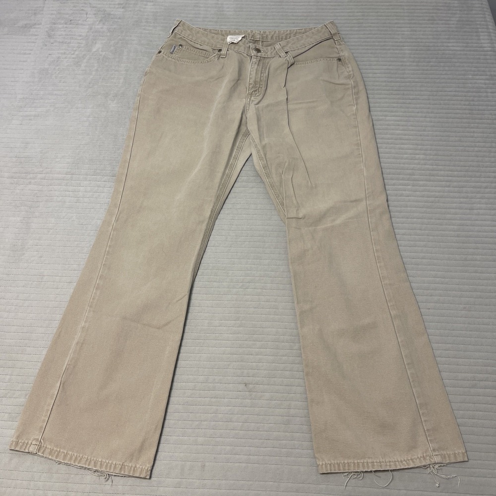 Carhartt WB002 GKH Canvas Work Pants Women's‎ 14x32 Regular Straight Leg Tan